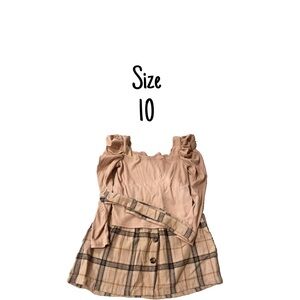 Plaid Ruffle Sleeve Dress